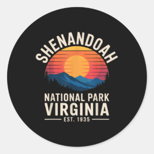 Shenandoah-Nationalpark Virginia Berge Wandern Runder Aufkleber