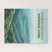 Shenandoah Nationalpark Virginia Blue Ridge Retro Puzzle (Horizontal)