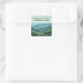 Shenandoah Nationalpark Virginia Blue Ridge Retro Quadratischer Aufkleber (Tasche)