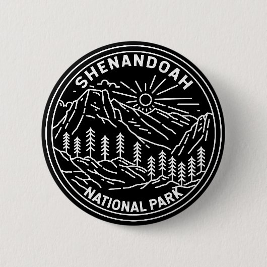 Shenandoah Nationalpark Virginia Monoline Button (Vorderseite)