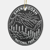 Shenandoah Nationalpark Virginia Monoline Keramik Ornament (Links)