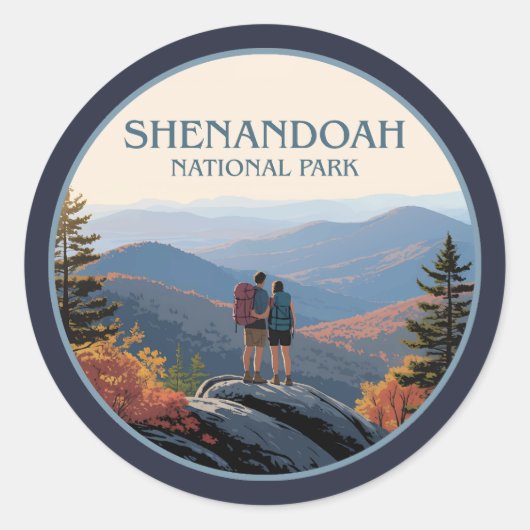 Shenandoah-Nationalpark Virginia Runder Aufkleber (Vorderseite)