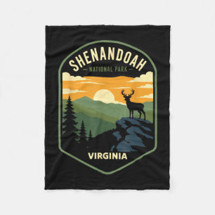 Shenandoah Nationalpark Virginia Vintage-Design Fleecedecke