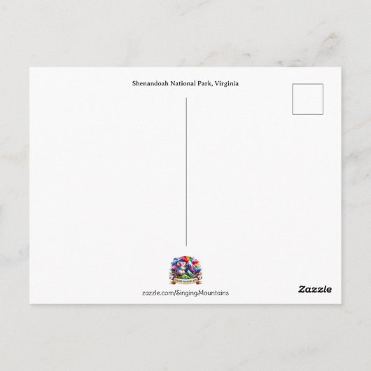 Shenandoah Park Forest Bridge Sprichwort Postkarte (Rückseite)