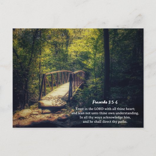 Shenandoah Park Forest Bridge Sprichwort Postkarte (Vorderseite)