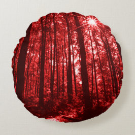 Shenandoah Red Rundes Kissen