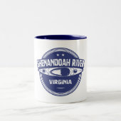 Shenandoah River, Virginia Zweifarbige Tasse (Mittel)