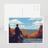Shenandoah Skyline Drive Herbstkunst Postkarte (Vorne/Hinten)