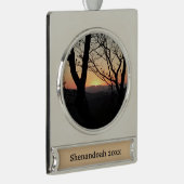 Shenandoah Sunset Nationalpark Landschaft Banner-Ornament Silber (Rechts)