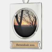 Shenandoah Sunset Nationalpark Landschaft Banner-Ornament Silber (Links)