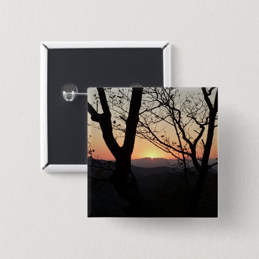 Shenandoah Sunset Nationalpark Landschaft Button (Vorne & Hinten)