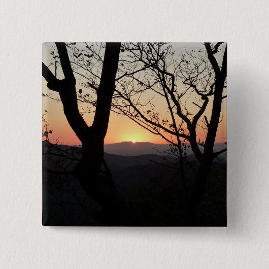 Shenandoah Sunset Nationalpark Landschaft Button (Vorderseite)