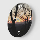 Shenandoah Sunset Nationalpark Landschaft Große Wanduhr (Winkel)