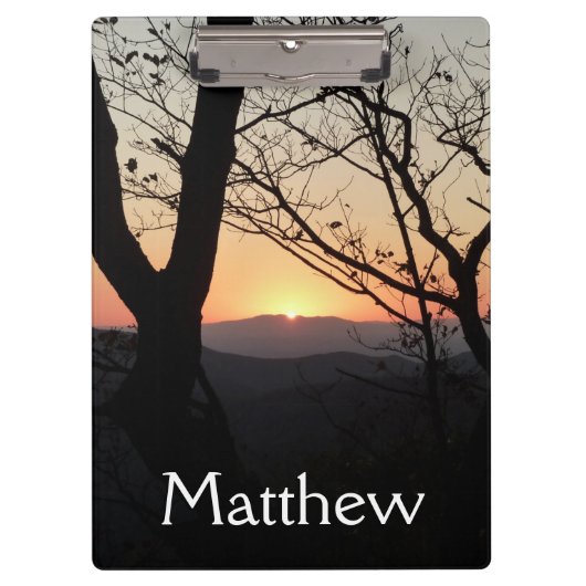 Shenandoah Sunset Nationalpark Landschaft Klemmbrett (Vorderseite)