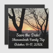 Shenandoah Sunset Nationalpark Landschaft Magnetkarte (Vorne/Hinten)