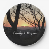 Shenandoah Sunset Nationalpark Landschaft Pappteller (Vorderseite)