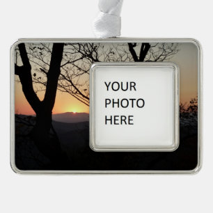 Shenandoah Sunset Nationalpark Landschaft Rahmen-Ornament Silber