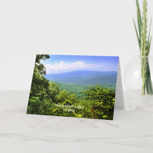 Shenandoah Valley, Virginia Karte (Vorderseite)