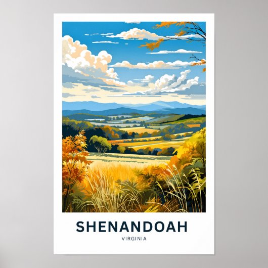 Shenandoah Virginia Travel Print Poster (Vorne)