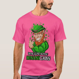 Shenanigains Funny St Paddys Day Gym Irish Lifting T-Shirt