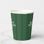 Shenanigan Family Name Green Stripes Pappbecher (Rechts)