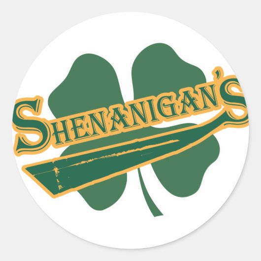 Shenanigan Runder Aufkleber (Vorderseite)