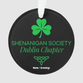 Shenanigan Society Dublin Chapter Vintage Heritage Ornament