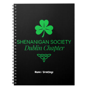 Shenanigan Society Dublin Kapitel Vintage Erbe Notizblock