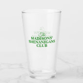Shenanigan St Patricks Family Name Glas (Rückseite)