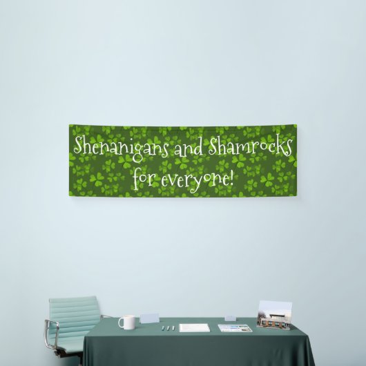 Shenanigans and Kleeblatts Pattern St Patrick's Da Banner (Messeveranstaltung)
