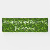 Shenanigans and Kleeblatts Pattern St Patrick's Da Banner (Horizontal)