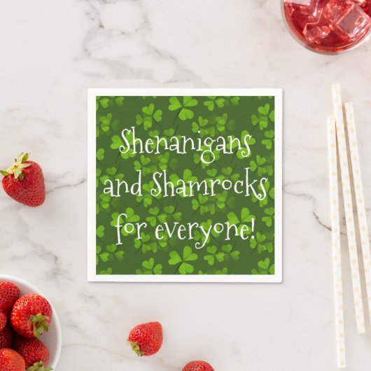 Shenanigans and Kleeblatts Pattern St Patrick's Da Serviette (Beispiel)