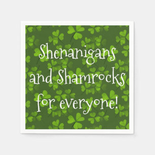 Shenanigans and Kleeblatts Pattern St Patrick's Da Serviette