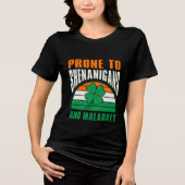 Shenanigans and Malarkey Funny St Patrick's Day Tri-Blend Shirt (Vorderseite)