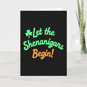 Shenanigans Begin Lustige Irische Karte