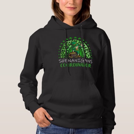 Shenanigans Coordinator Funny St. Patricks Day Tea Hoodie (Vorderseite)