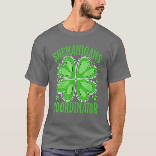 Shenanigans Coordinator Funny Teacher St Patrick's T-Shirt (Vorderseite)
