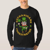 Shenanigans Coordinator Leprechaun Shamrock St Pat T-Shirt (Vorderseite)