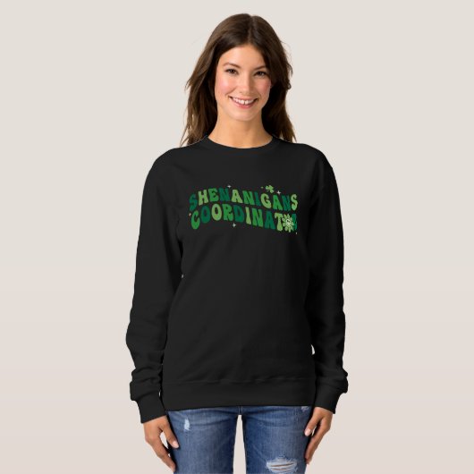 Shenanigans Coordinator Shamrock Ireland St Patric Sweatshirt (Vorne ganz)