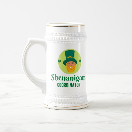 Shenanigans Coordinator St. Patrick's Day Bierglas (Links)