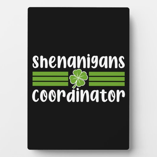Shenanigans Coordinator St Patrick's Day Fotoplatte (Vorderseite)