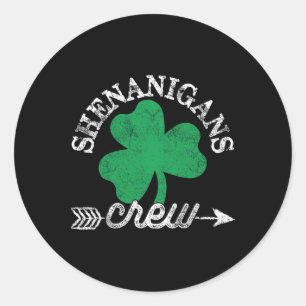 Shenanigans Crew St Patricks Day Shenanigator Squa Runder Aufkleber