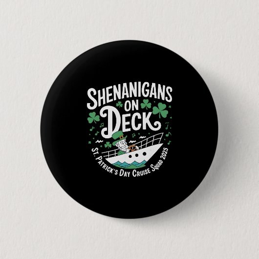 Shenanigans Deck St. Patrick's Day Kreuzfahrt 2025 Button (Vorderseite)