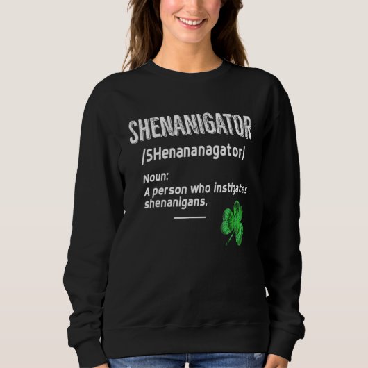 Shenanigans Definition Tie Dye St. Patrick's Day G Sweatshirt (Vorderseite)