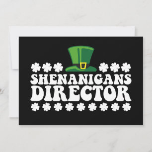Shenanigans Director Groovy St Patrick's Day Irish Einladung