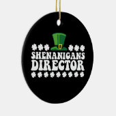 Shenanigans Director Groovy St Patrick's Day Irish Keramik Ornament (Rechts)