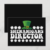 Shenanigans Director Groovy St Patrick's Day Irish Postkarte (Vorne/Hinten)