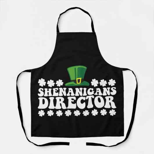 Shenanigans Director Groovy St Patrick's Day Irish Schürze (Vorderseite)