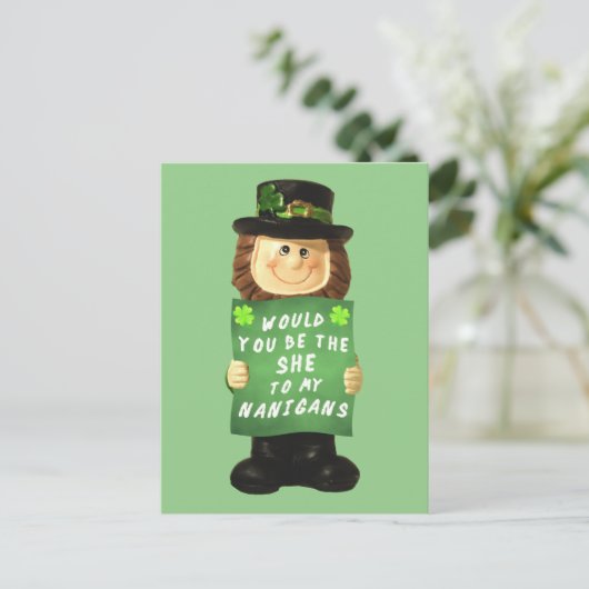 Shenanigans Feiertagspostkarte (Stehend Vorderseite)