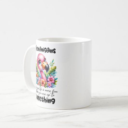 Shenanigans Flamingo Tasse (Vorderseite Links)